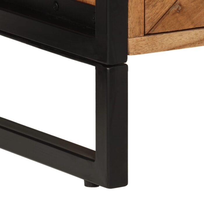 Armoire de salle de bain bois massif d'acacia et fer – Image 7