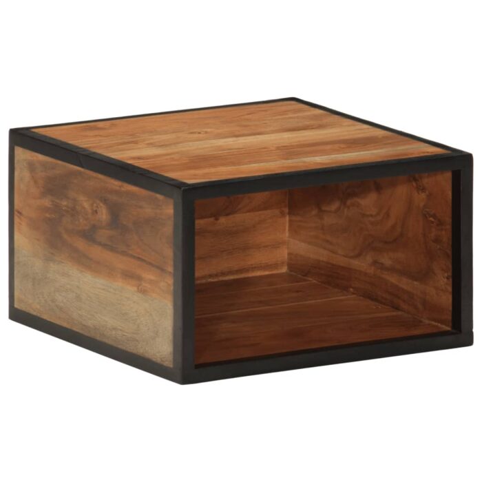Table de chevet murale 35x35x20 cm bois massif d'acacia – Image 1