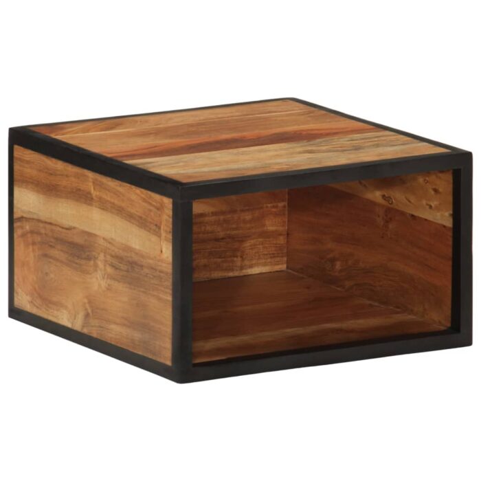 Table de chevet murale 35x35x20 cm bois massif d'acacia – Image 10