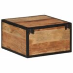 Table de chevet murale 35x35x20 cm bois massif d'acacia – Image 3