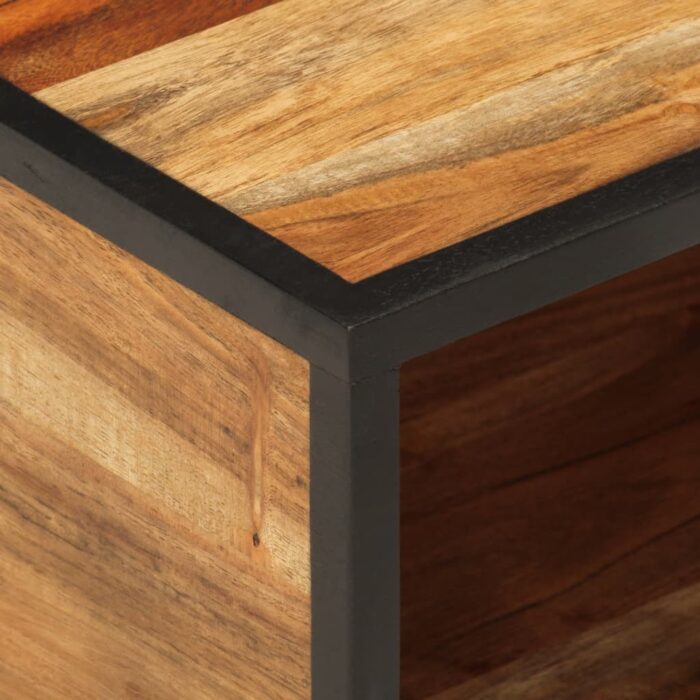 Table de chevet murale 35x35x20 cm bois massif d'acacia – Image 5