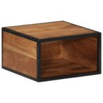 Table de chevet murale 35x35x20 cm bois massif d'acacia – Image 9