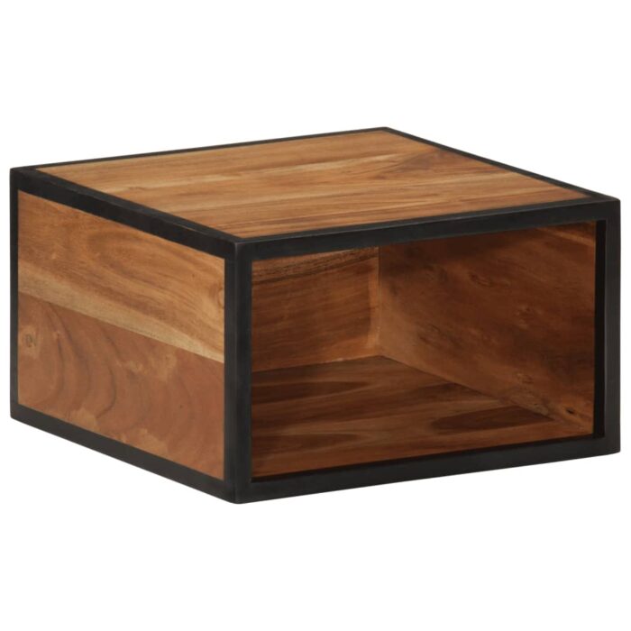Table de chevet murale 35x35x20 cm bois massif d'acacia – Image 9