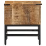 Table de chevet 40x40x45 cm bois de manguier massif – Image 2