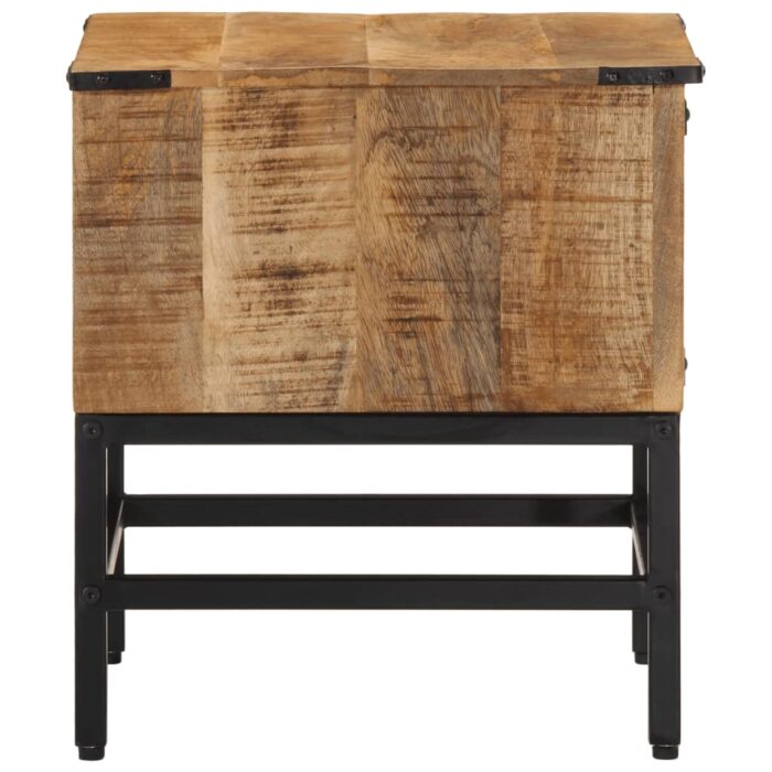 Table de chevet 40x40x45 cm bois de manguier massif – Image 2