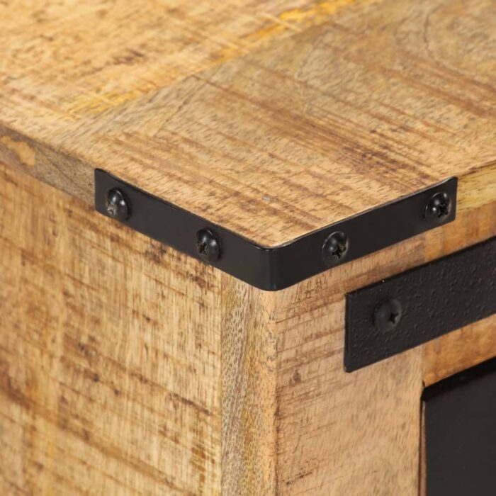 Table de chevet 40x40x45 cm bois de manguier massif – Image 3