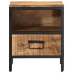 Table de chevet 40x35x50 cm bois de manguier massif – Image 2