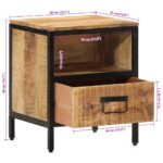 Table de chevet 40x35x50 cm bois de manguier massif – Image 7