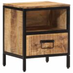 Table de chevet 40x35x50 cm bois de manguier massif – Image 8