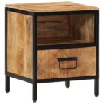 Table de chevet 40x35x50 cm bois de manguier massif – Image 9