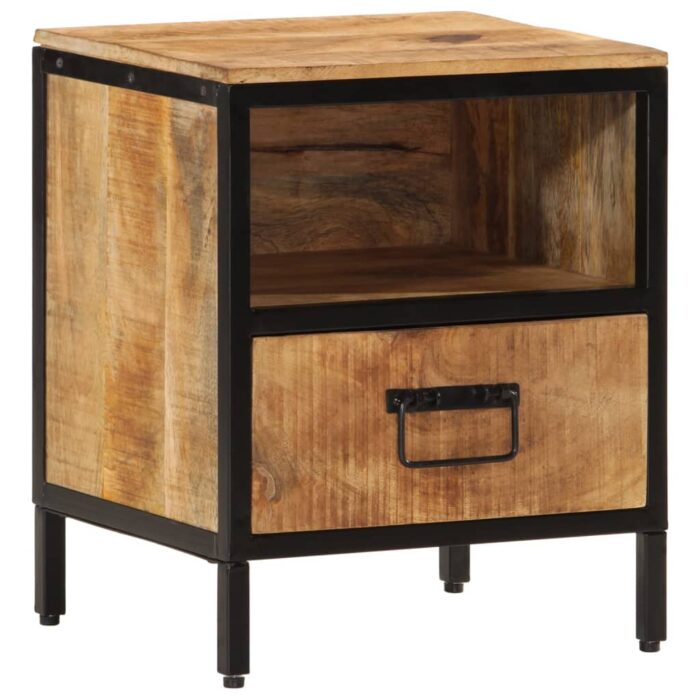 Table de chevet 40x35x50 cm bois de manguier massif – Image 9