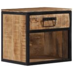 Table de chevet 40x35x40 cm bois de manguier massif – Image 10