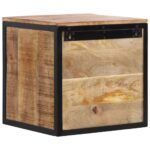 Table de chevet 40x35x40 cm bois de manguier massif – Image 4