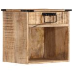 Table de chevet 40x30x37 cm bois de manguier massif – Image 10