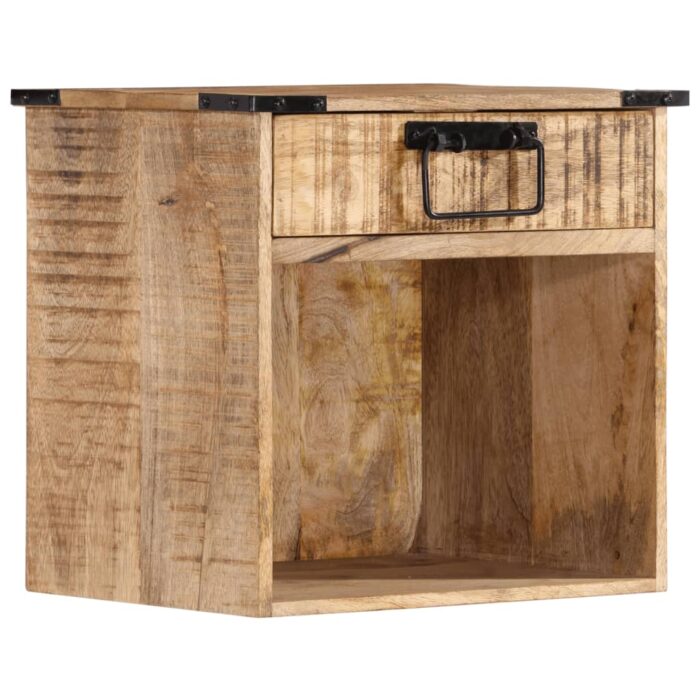 Table de chevet 40x30x37 cm bois de manguier massif – Image 10