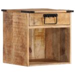 Table de chevet 40x30x37 cm bois de manguier massif – Image 9