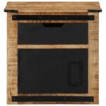 Table de chevet 45x40x45 cm bois de manguier massif – Image 2