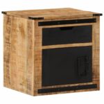 Table de chevet 45x40x45 cm bois de manguier massif – Image 9