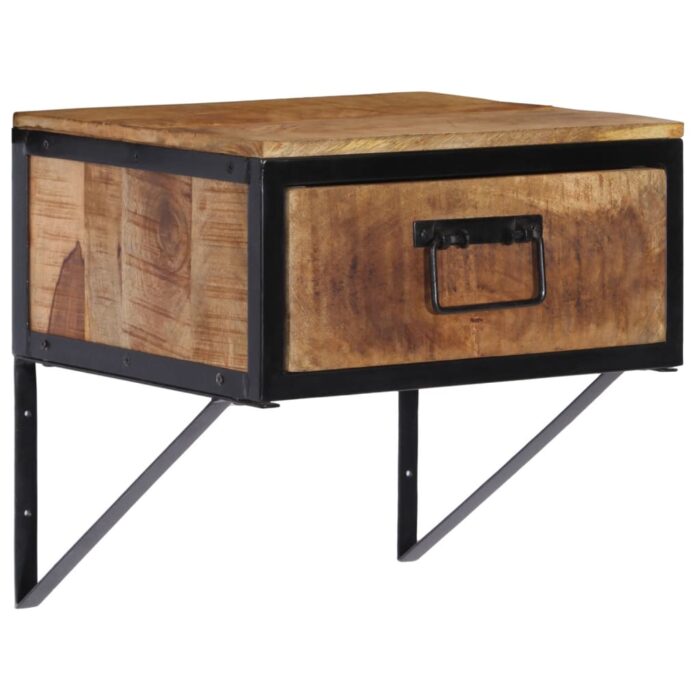 Table de chevet 40x35x40 cm bois de manguier massif – Image 1