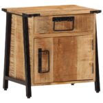Table de chevet 40x30x42 cm bois de manguier massif
