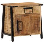 Table de chevet 40x30x42 cm bois de manguier massif – Image 10