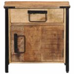 Table de chevet 40x30x42 cm bois de manguier massif – Image 2