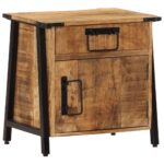 Table de chevet 40x30x42 cm bois de manguier massif – Image 9