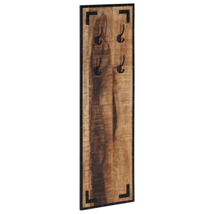 Porte-manteau 35x8x110 cm bois de manguier massif brut – Image 1