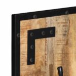 Porte-manteau 35x8x110 cm bois de manguier massif brut – Image 3