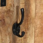 Porte-manteau 35x8x110 cm bois de manguier massif brut – Image 4