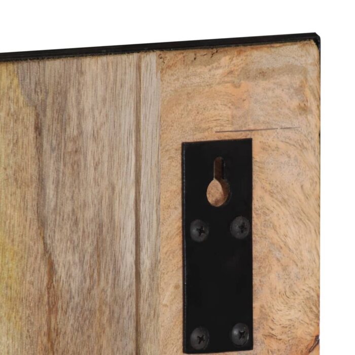 Porte-manteau 35x8x110 cm bois de manguier massif brut – Image 5