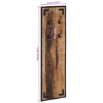 Porte-manteau 35x8x110 cm bois de manguier massif brut – Image 6