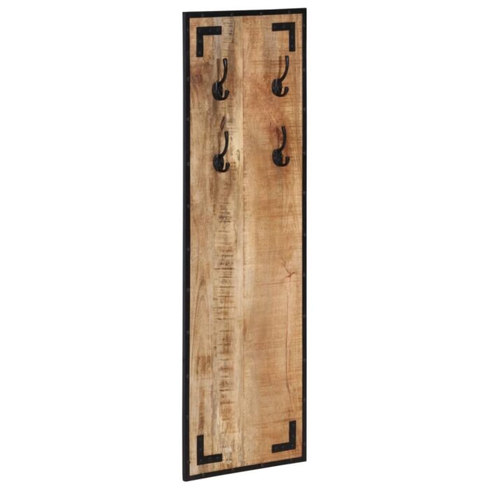 Porte-manteau 35x8x110 cm bois de manguier massif brut – Image 8