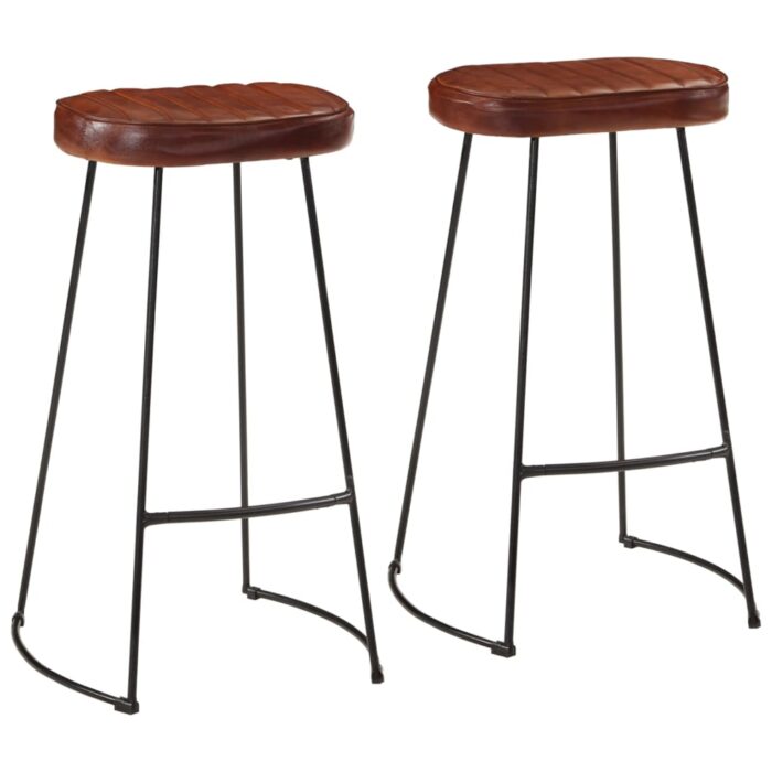 Tabourets de bar Gavin lot de 2 marron foncé 44x37,5x78 cm – Image 1