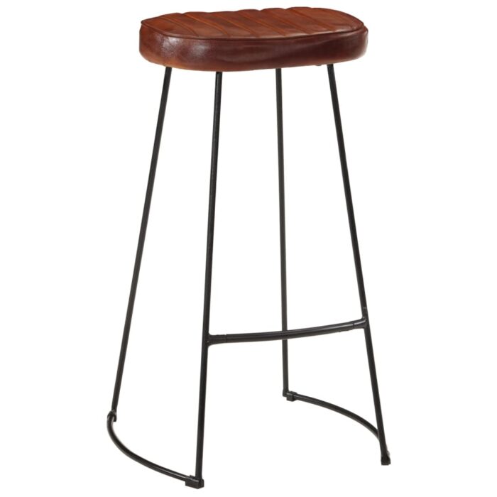 Tabourets de bar Gavin lot de 2 marron foncé 44x37,5x78 cm – Image 2