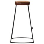 Tabourets de bar lot de 2 marron foncé 44x37,5x78 cm – Image 3