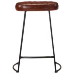 Tabourets de bar lot de 2 marron foncé 41x29x62 cm – Image 2