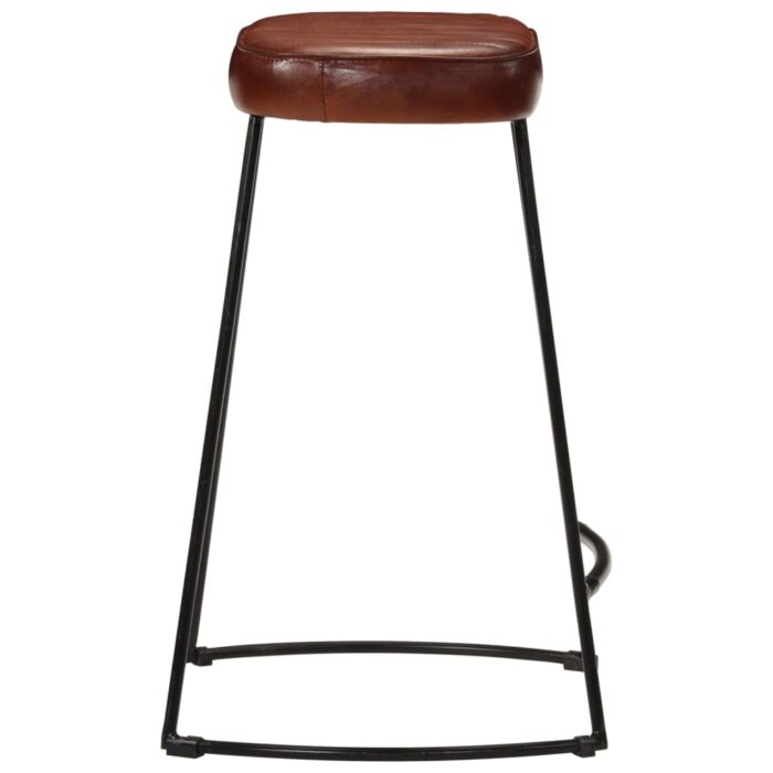 Tabourets de bar lot de 2 marron foncé 41x29x62 cm – Image 3