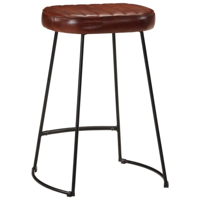 Tabourets de bar lot de 2 marron foncé 41x29x62 cm – Image 4