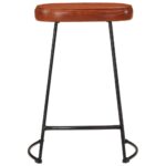 Tabourets de bar lot de 2 marron foncé 41x29x62 cm – Image 2