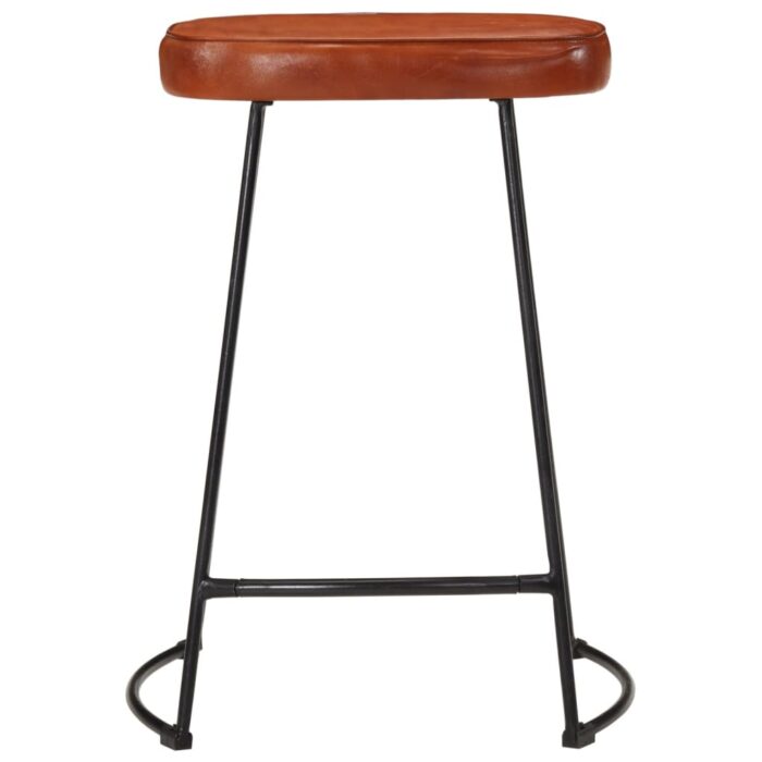 Tabourets de bar lot de 2 marron foncé 41x29x62 cm – Image 2