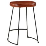 Tabourets de bar lot de 2 marron foncé 41x29x62 cm – Image 4