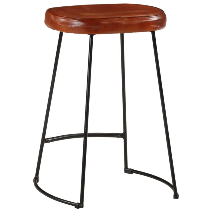 Tabourets de bar lot de 2 marron foncé 41x29x62 cm – Image 4