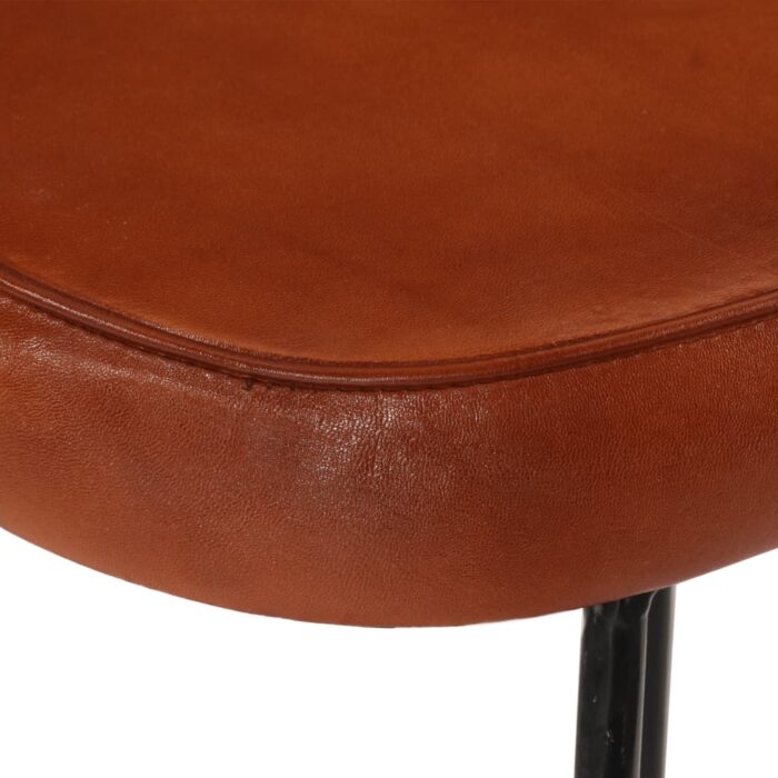 Tabourets de bar lot de 2 marron foncé 41x29x62 cm – Image 6