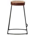 Tabourets de bar lot de 2 marron foncé 41x29x62 cm – Image 3