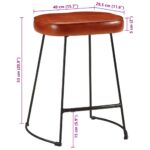Tabourets de bar lot de 2 marron foncé 40x29,5x53 cm – Image 8