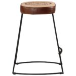 Tabourets de bar lot de 2 marron foncé 40x29,5x53 cm – Image 3