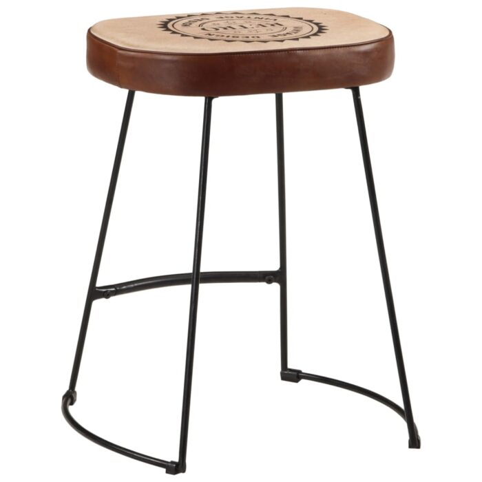 Tabourets de bar lot de 2 marron foncé 40x29,5x53 cm – Image 4
