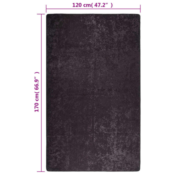 Tapis lavable anthracite 120x170 cm antidérapant – Image 6