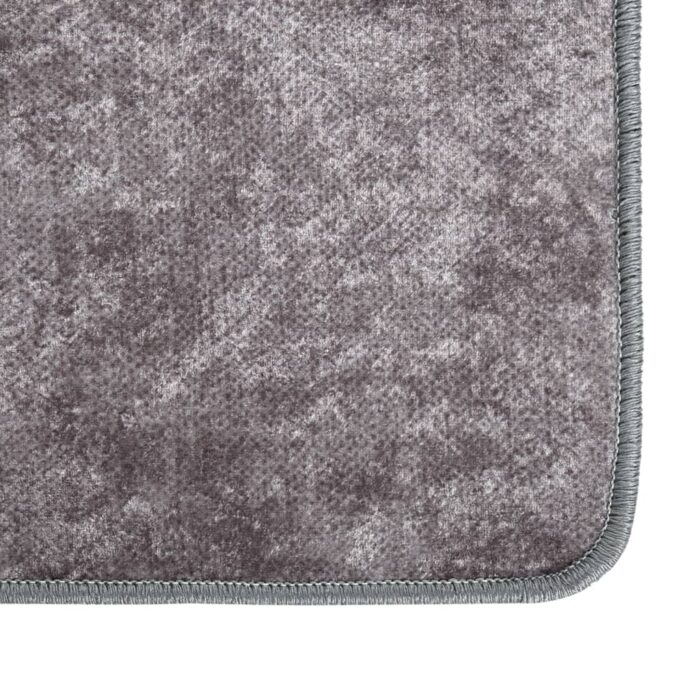 Tapis lavable gris 150x230 cm antidérapant – Image 3